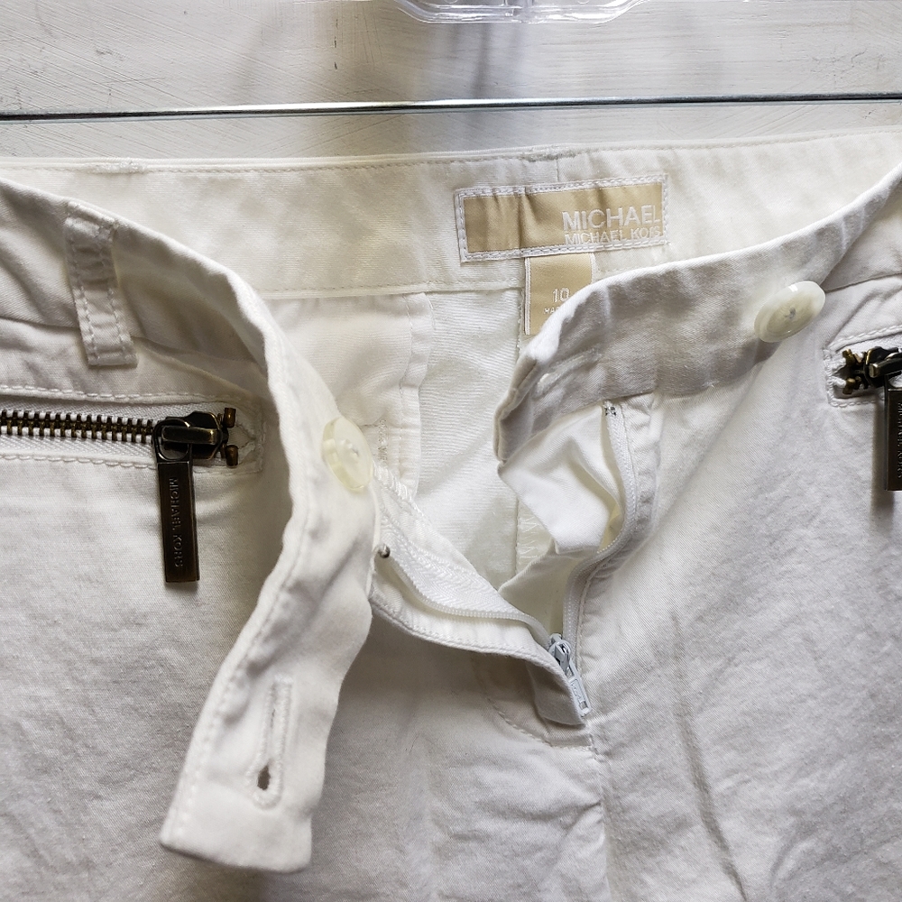 Womens Michael Kors size 10 white cotton spandex dress pants lightweight - Picture 6 of 11